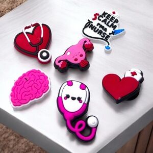 Brand New Nurse Themed Croc Charms/Jibbitz - Set of 6 (As Shown in Photos)